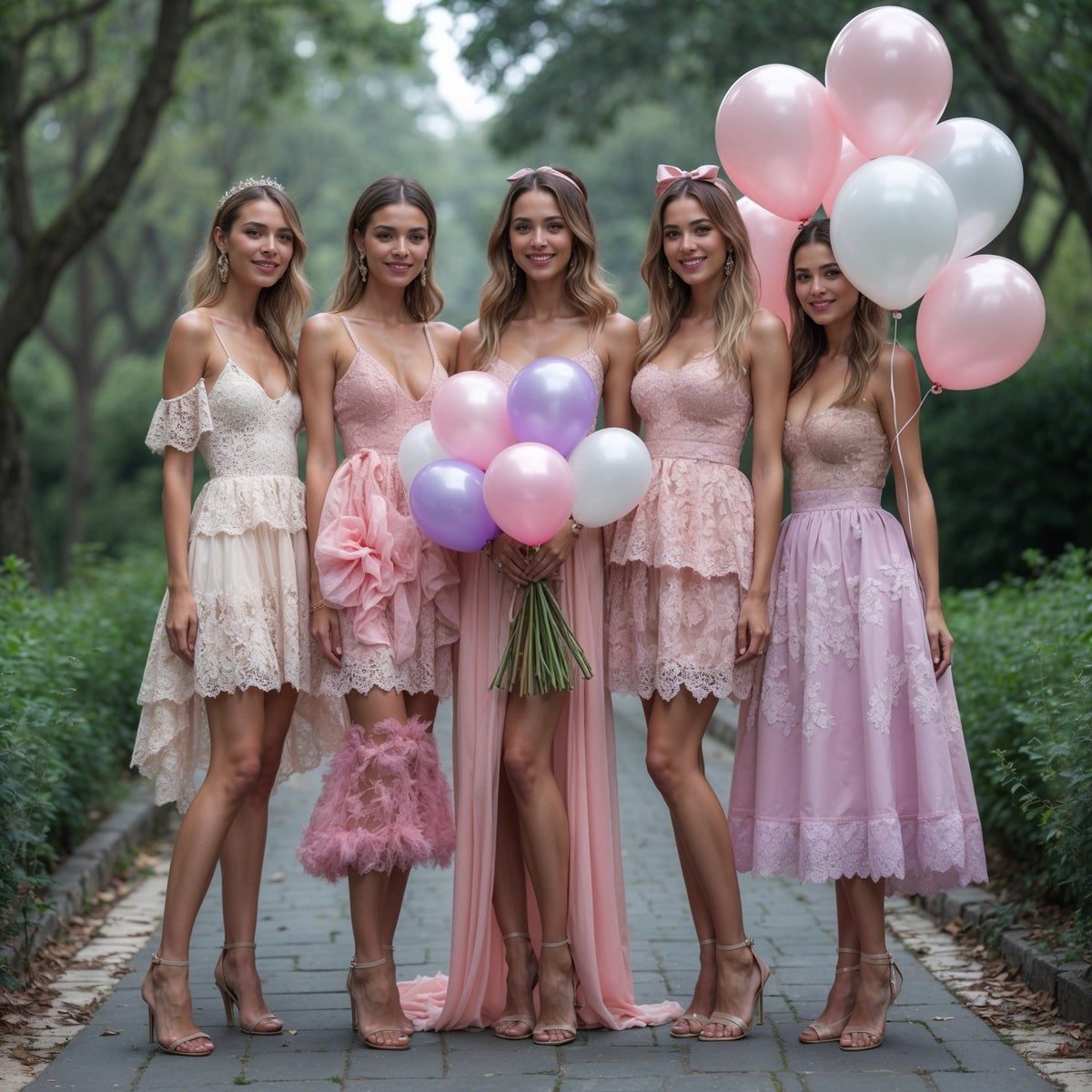 OP models showing what to wear to a bridal shower