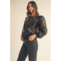 Mesh bomber jacket