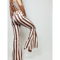Jeans flared a rayas