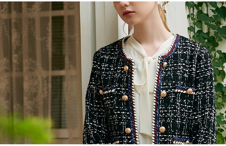 Women's Designer Inspired Custom Made Tweed Blazer + Skirt Suit 6 Colo