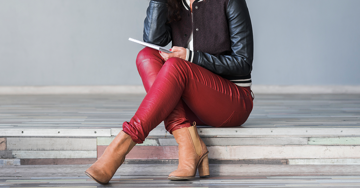 Leather Burgundy Pants – Sophisticated