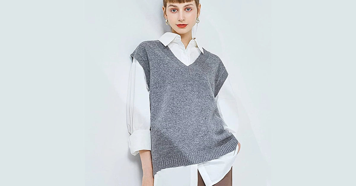 Vest Women Solid Short Loose Trendy Korean Style Sleeveless Knitted V Neck