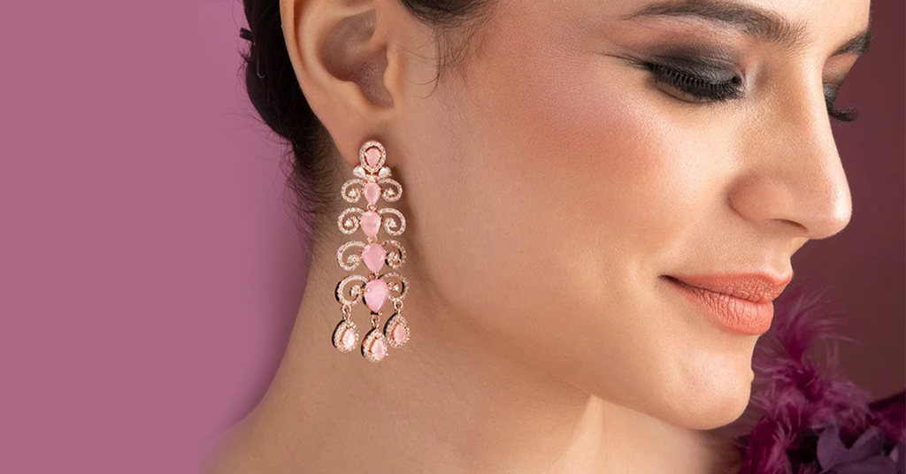 Pink earrings as the star of your look  Onpost