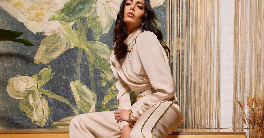 Thanksgiving Outfit Ideas with a Gold Jumpsuit