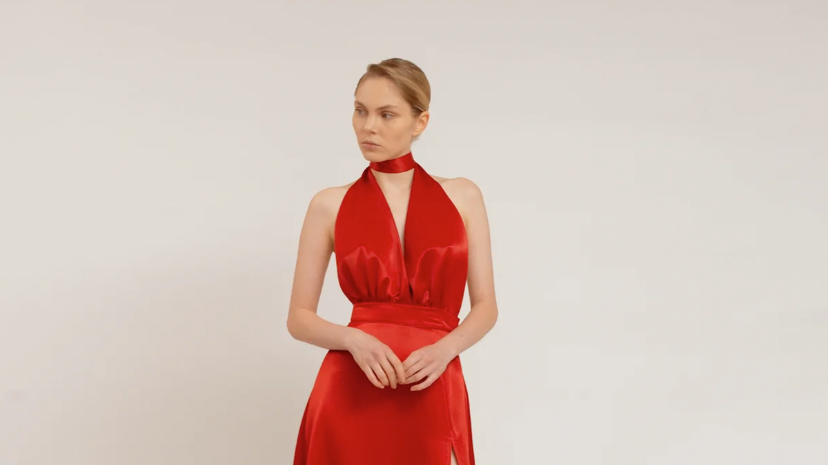The red silk dress a new modern classic