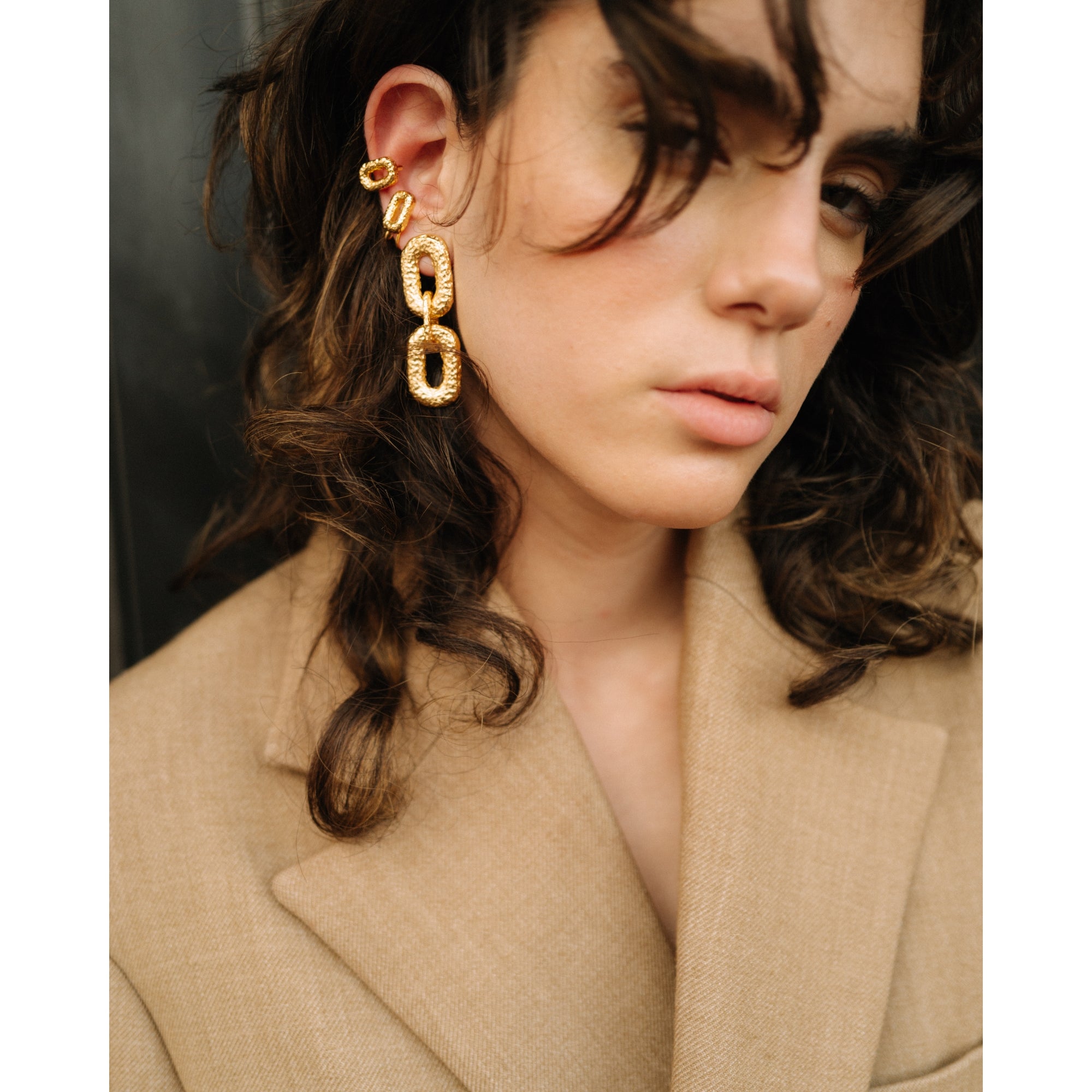 Connected Link Earrings