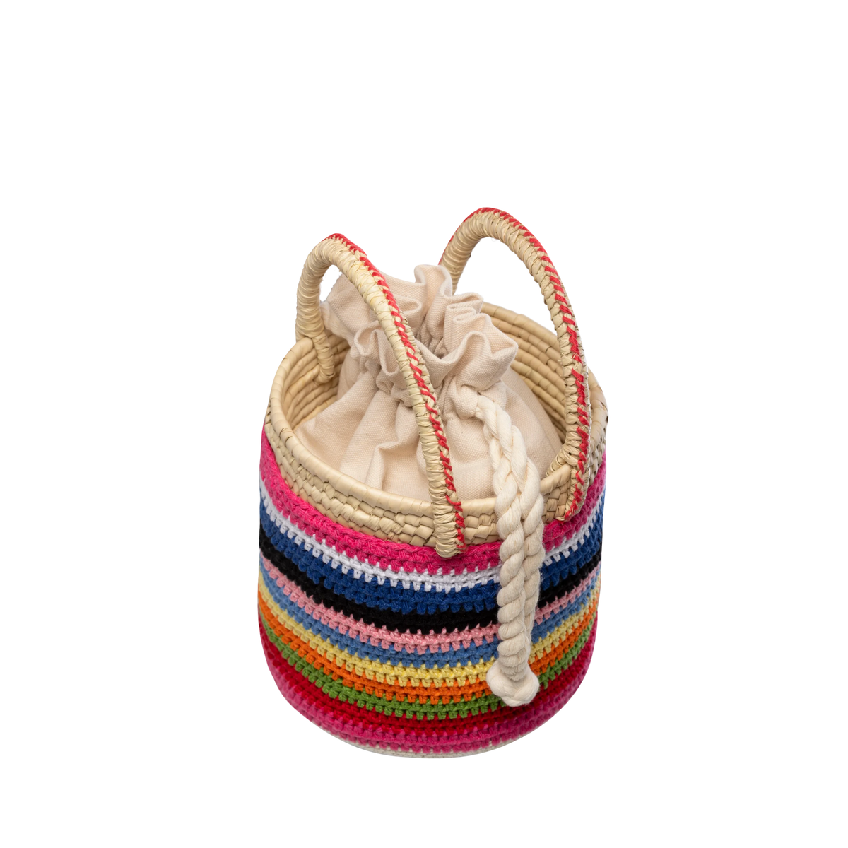 Crochet Bucket Rainbow