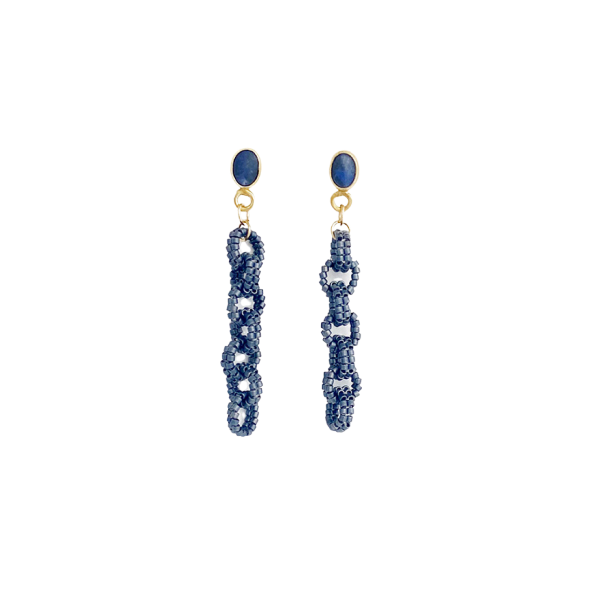 Beaded Link Earrings - Vösh Design Earrings