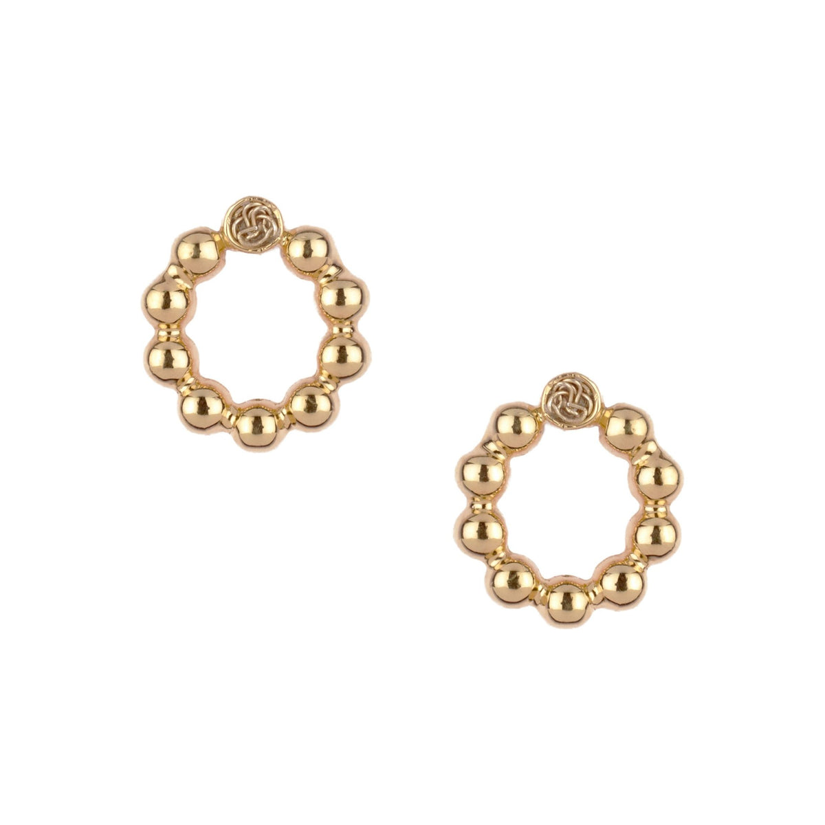 Artfully designed stud gold earrings ideal for those seeking a distinctive and fashionable accessory.