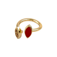 Delicate gold ring with intricate handmade details, adding a touch of individuality to your jewelry collection.