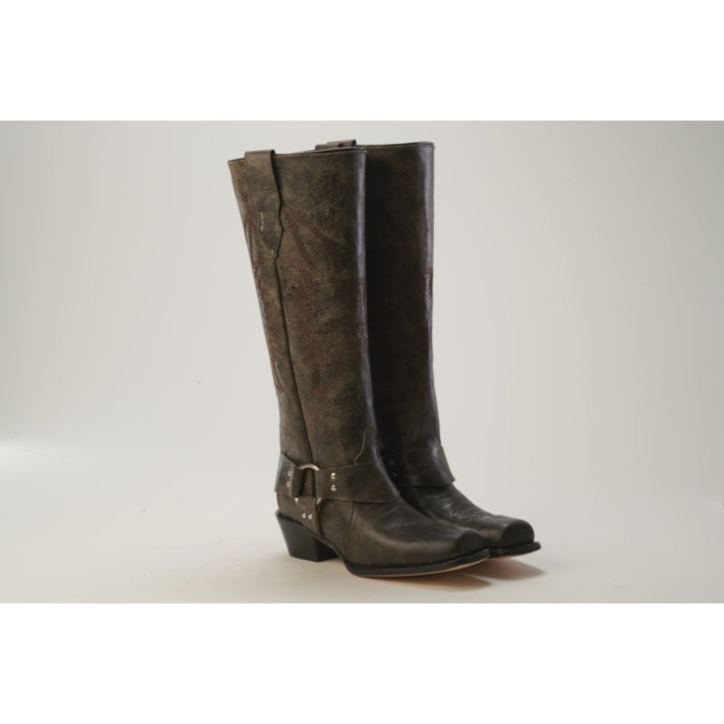 Botas biker aged brown