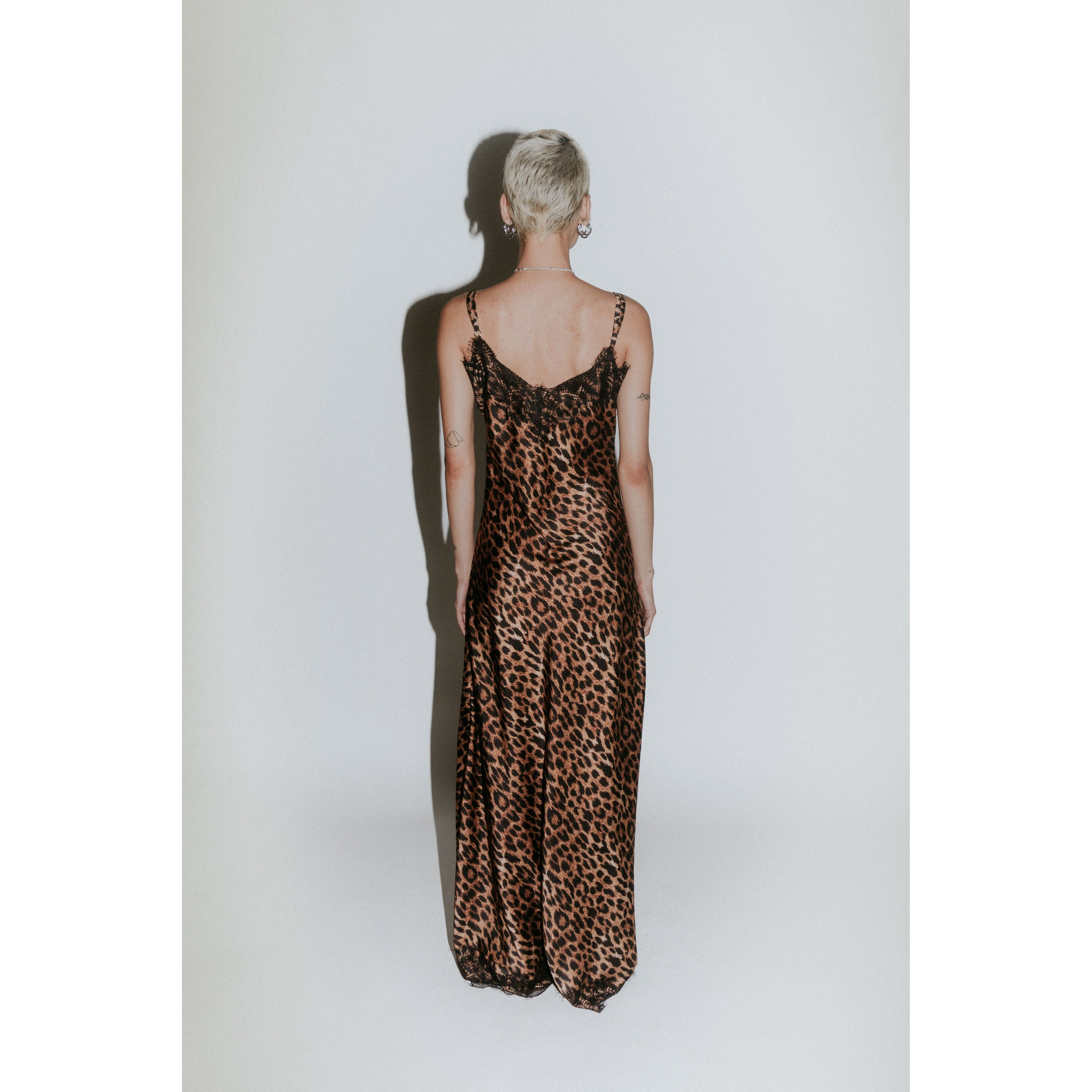 Slip dress largo cheetah