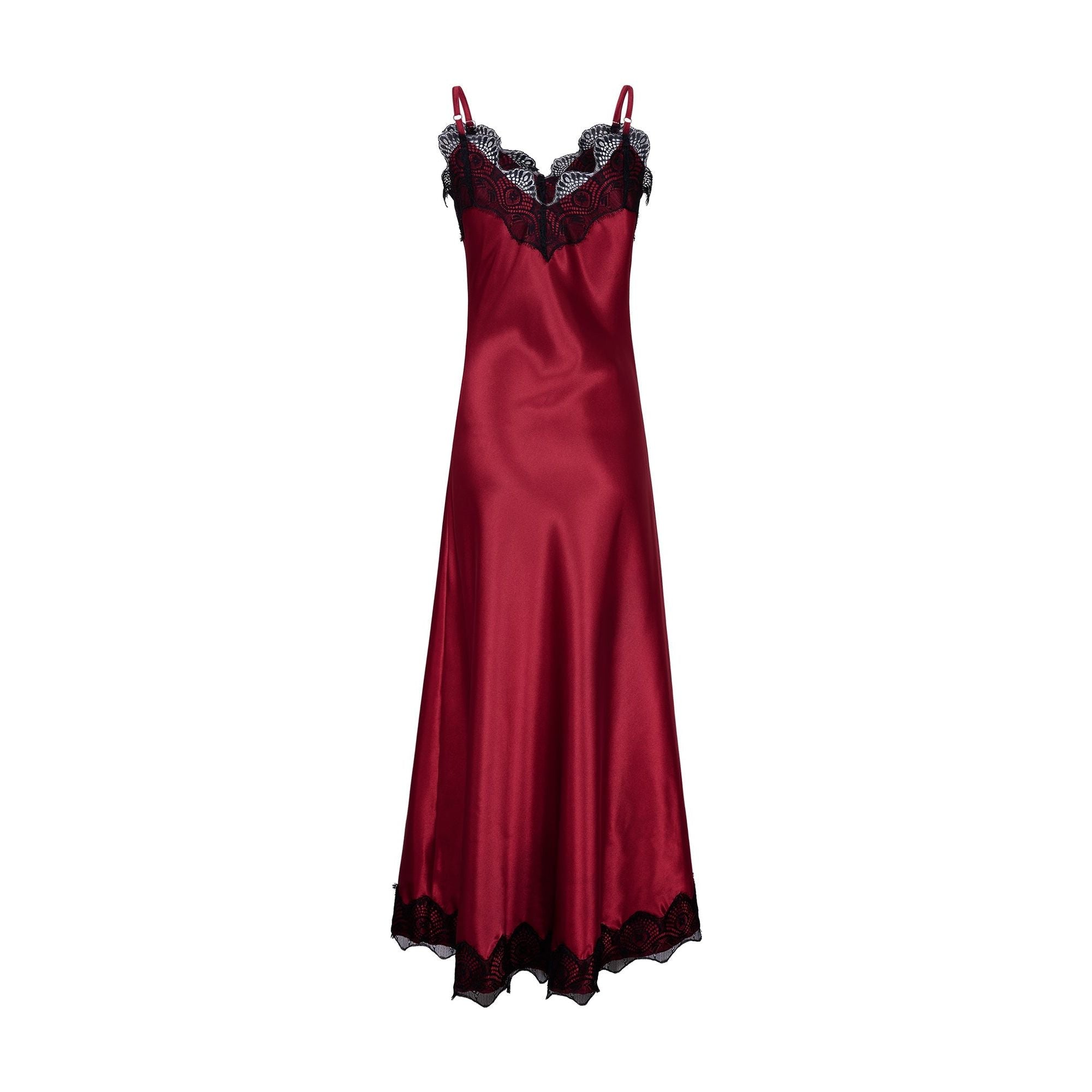 Slip dress largo tinto