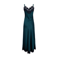 Slip dress largo verde