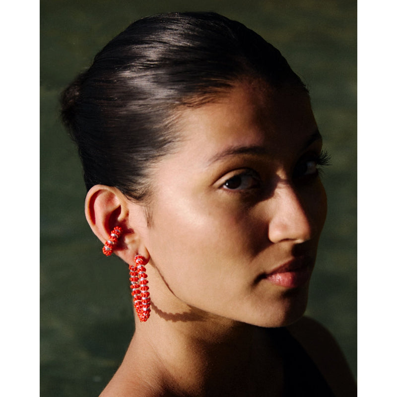 Formation Beaded Maxi Hoops