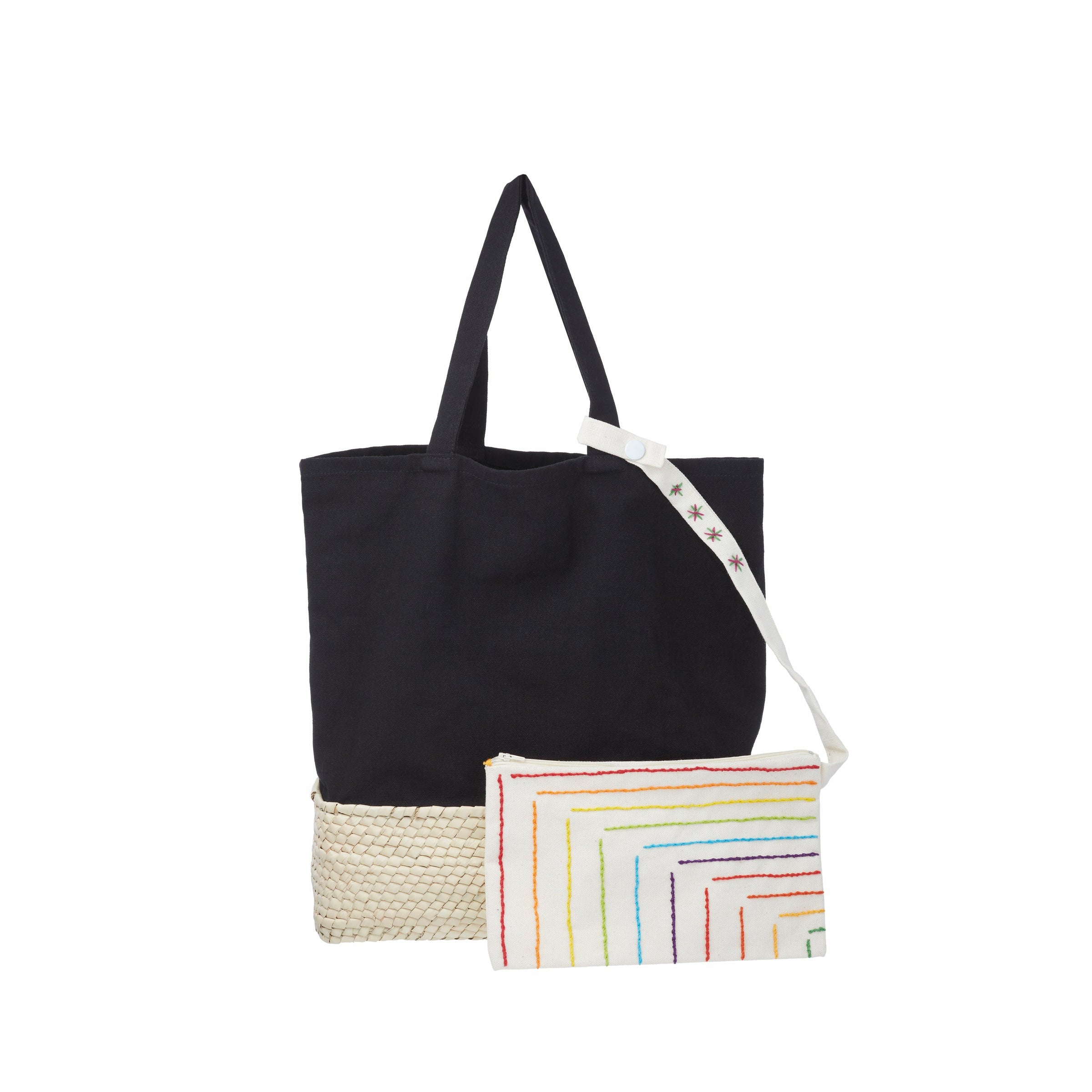 Black Canvas Bag / Straight with Canvas without Embroidery Bags Agua D´ Mar 