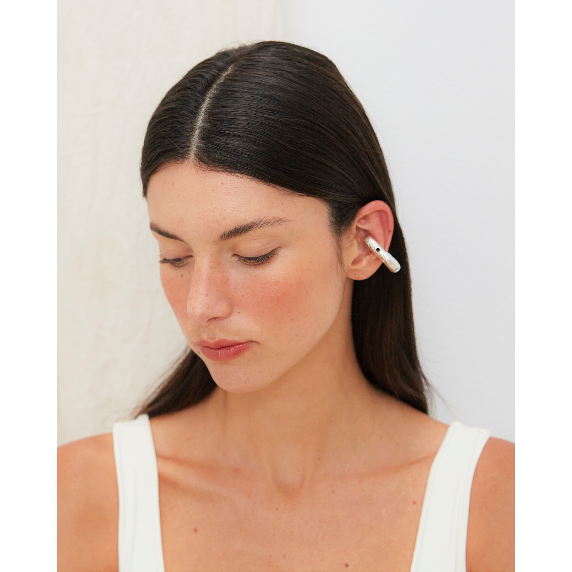 Link Bold Ear Cuff (Silver)