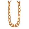 Long Link Beaded Necklace Gold