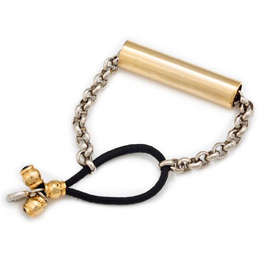 Adjustable Gold Plated Bicolor Tube Bracelet