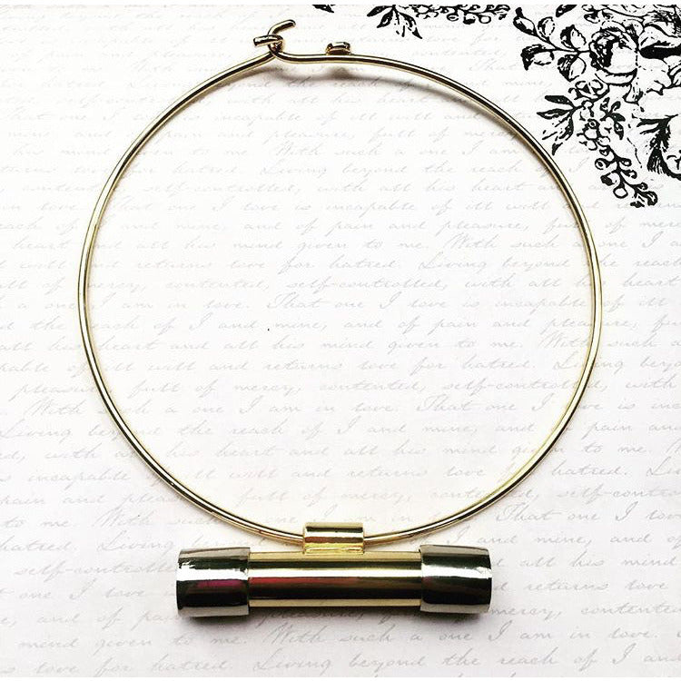 Bi-Color Tube Ring Necklace