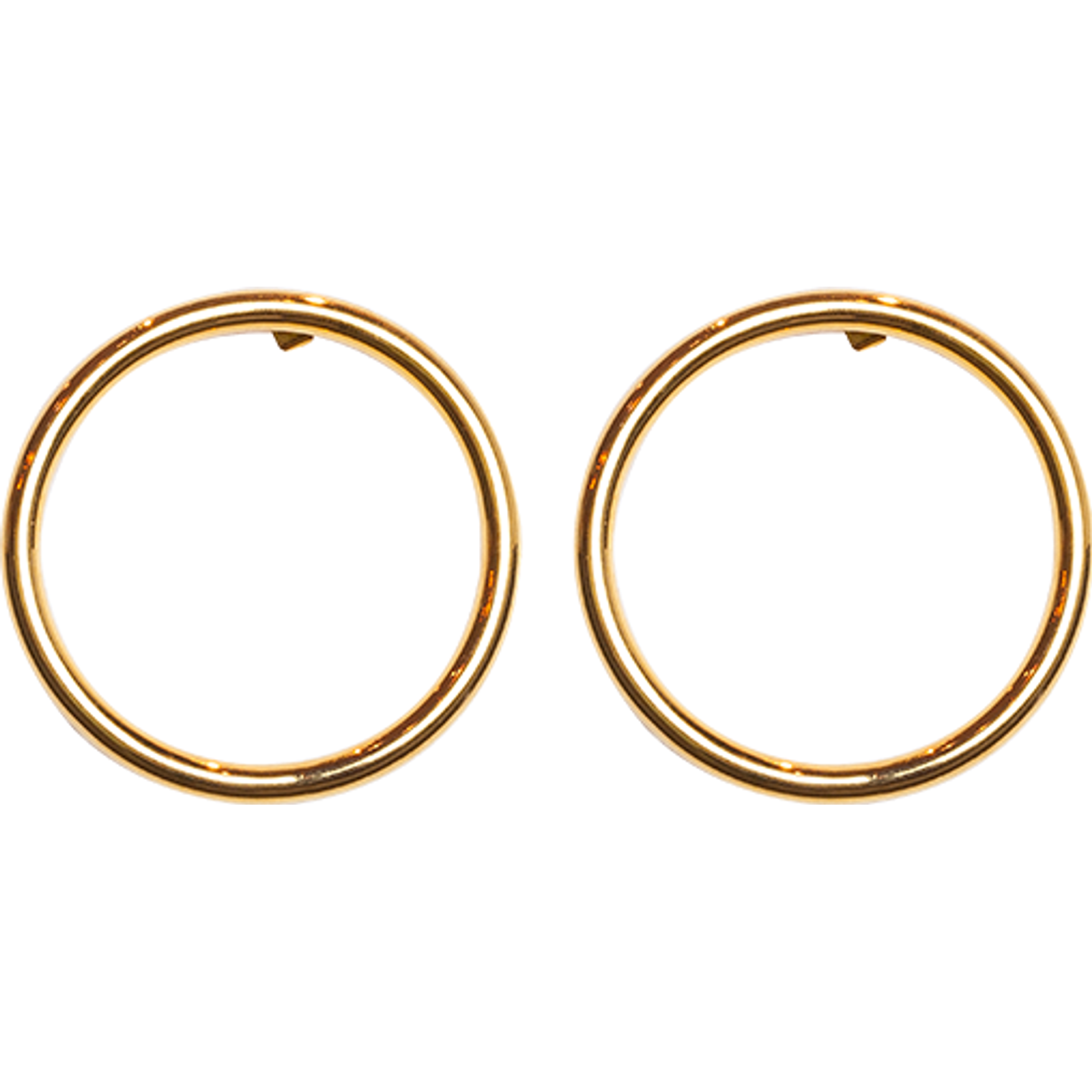 Earrings Circular Plata Cubierto en oro