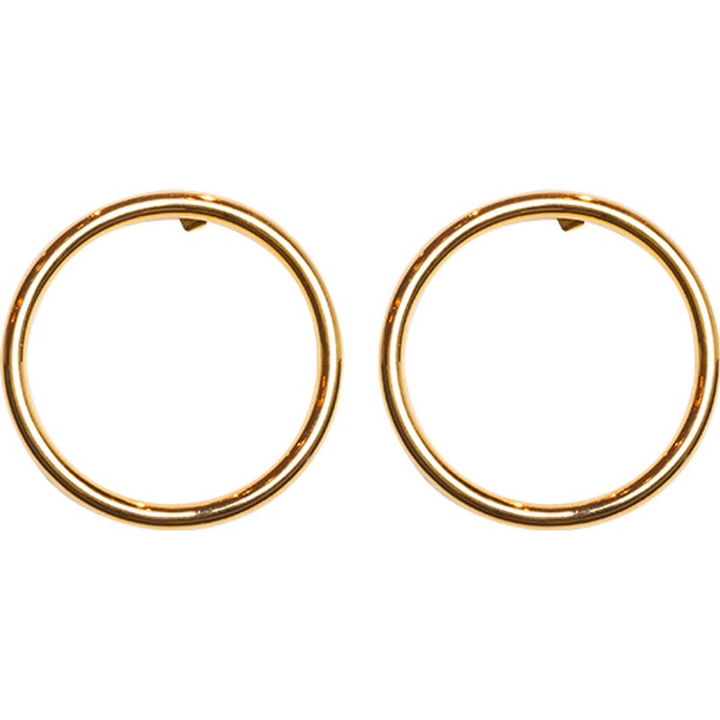 Earrings Circular Plata Cubierto en oro
