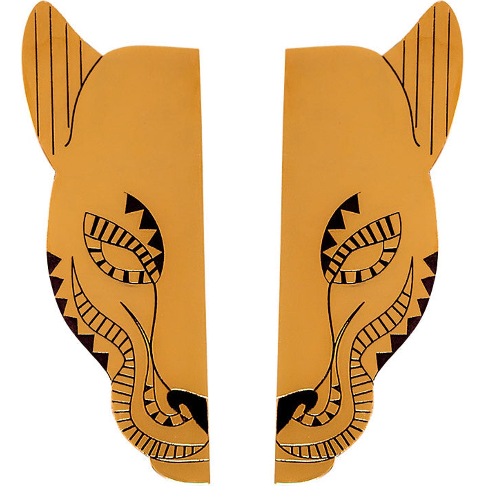 Earrings Dorados Grandes Diseño Jaguar