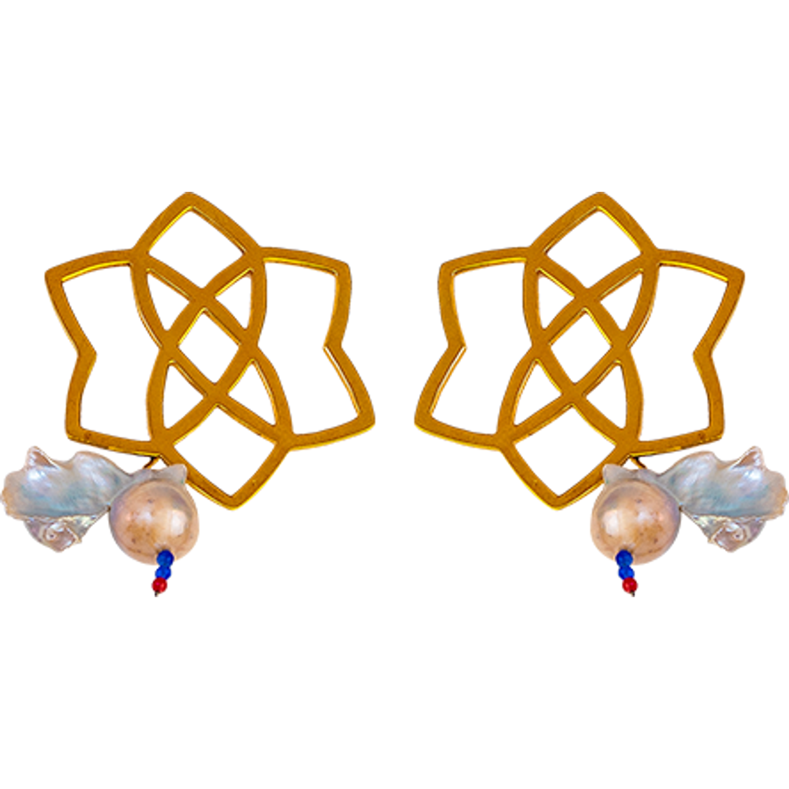 Earrings Dorados Logo de iconique Perla