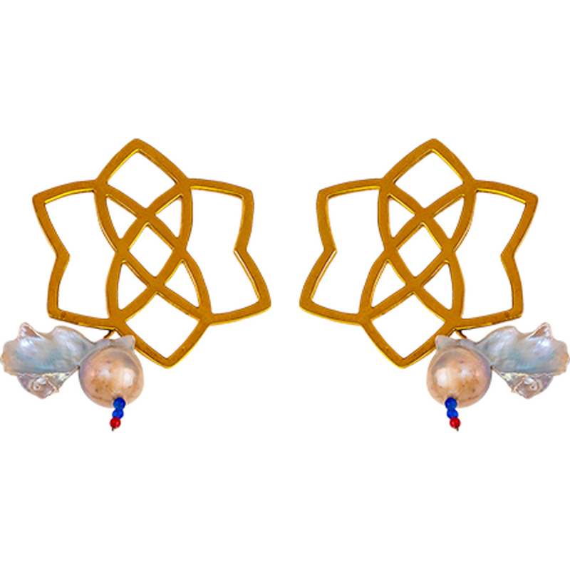 Earrings Dorados Logo de iconique Perla