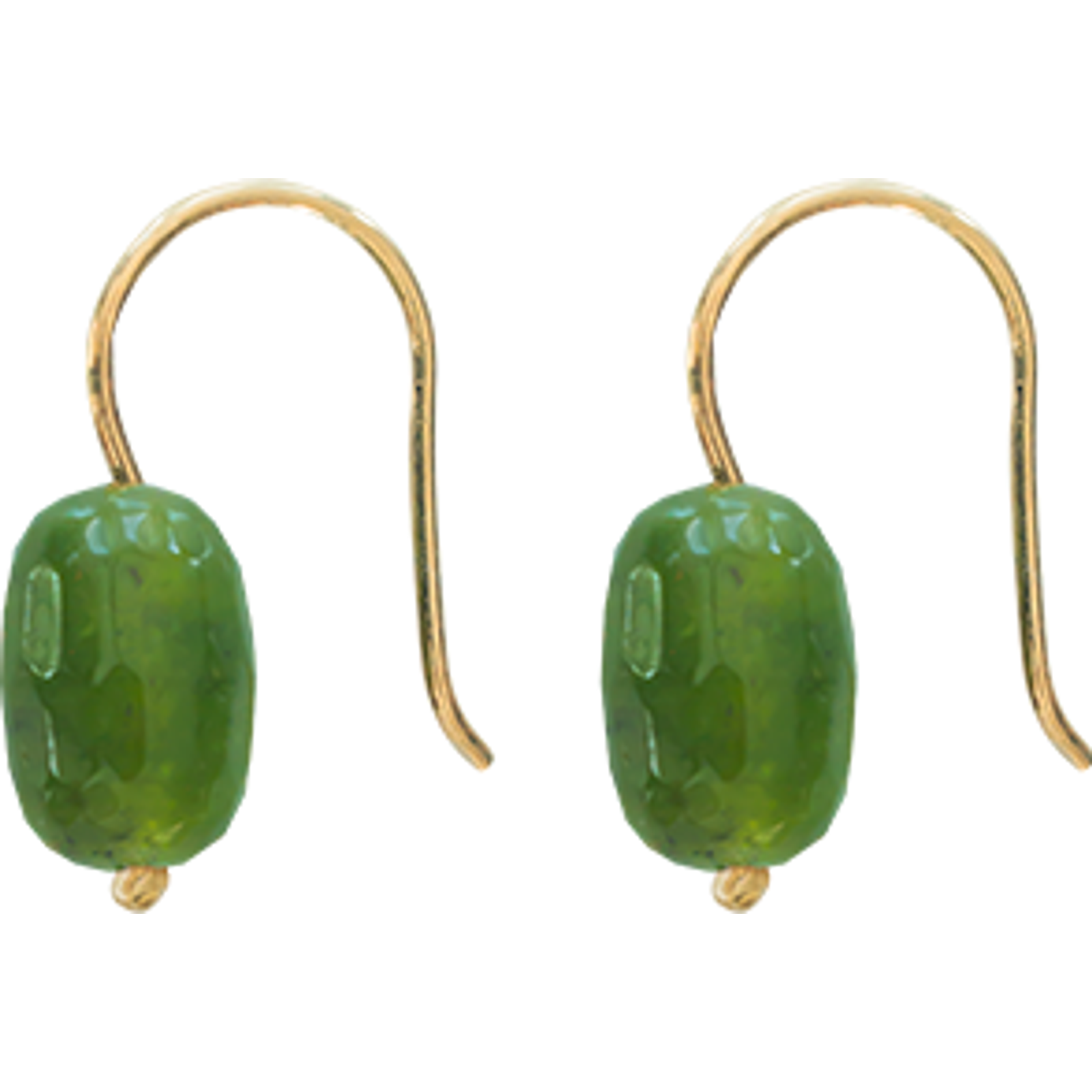 Earrings Dorados Piedra Verde