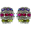 Earrings Plata Zirconia Multicolor
