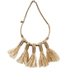 Raffia Tassel Maxi Choker Necklace