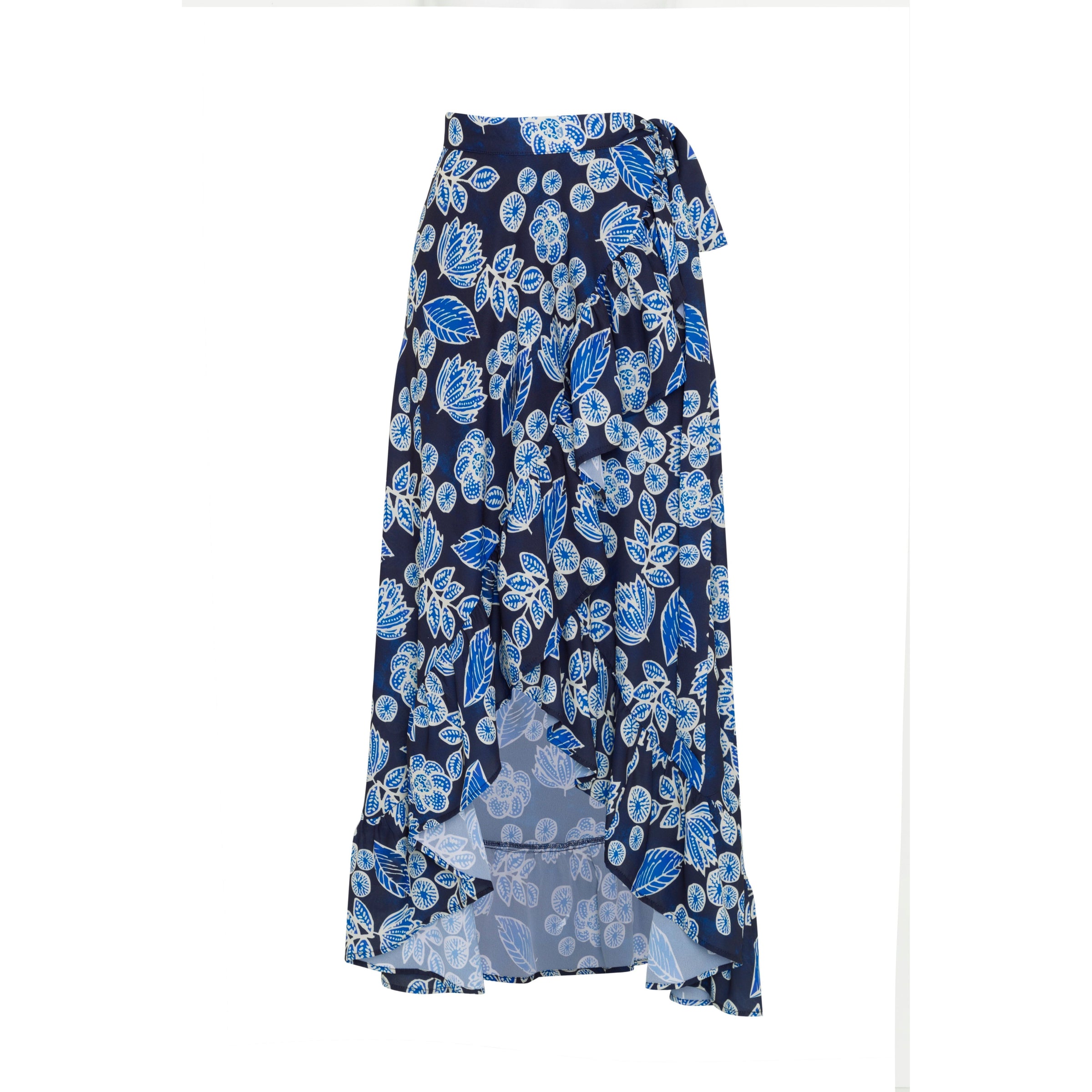 Nanda Floral Skirt Royal Blue