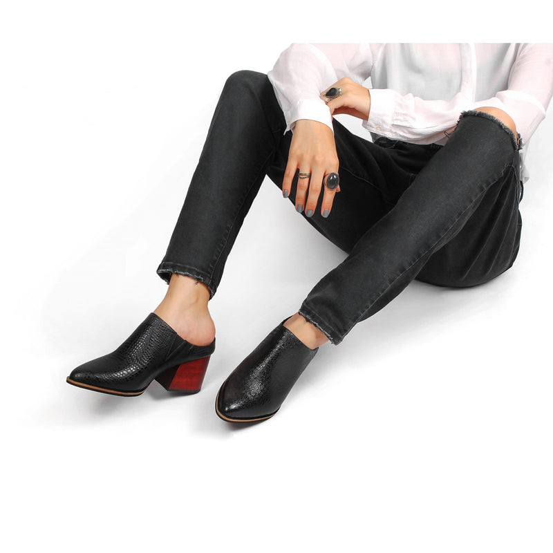 Teresa Black Mules