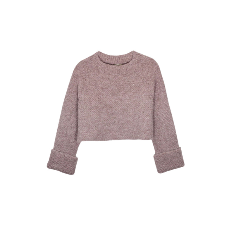 Nube cropped magenta sweater