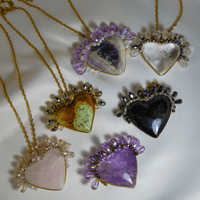 Quartz Sacred Heart Necklaces Tita Lopez 