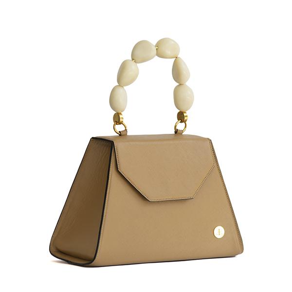 Emilia - Camel Top Handle Bag