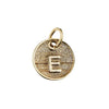 Round Disc Initial Letter Pendant